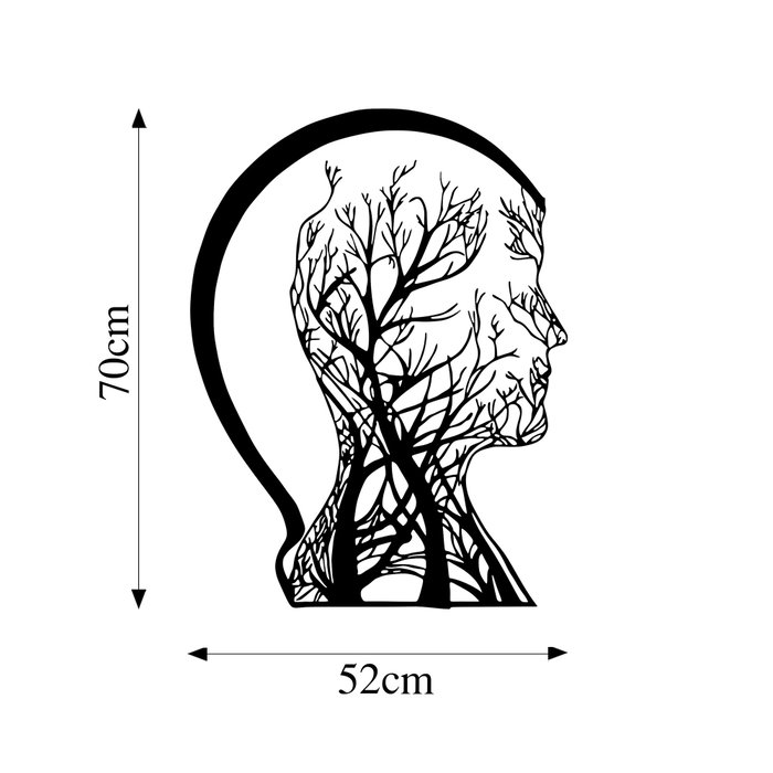 Wallity Tree Man - 322 Escultura de Pared de Metal Negra Wallity Tree Man - 322 Escultura de Pared de Metal Negra
